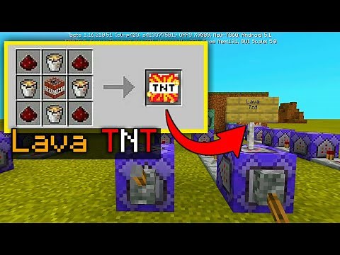How to Craft a Working Lava TNT in Minecraft using Command Block