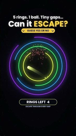 5 Rings, 1 Ball, Tiny Gaps… Can It Escape ALL of Them?