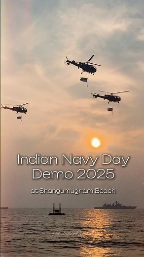 Indian Navy Day Demo 2025 at Shangumugham Beach Highlights ✨