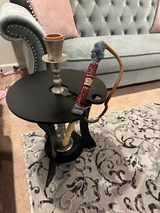 Hookah Table | Shisha Stand With Hose Holders | Wooden End Table for Hookah Setup | Handmade Hookah Furniture - Etsy