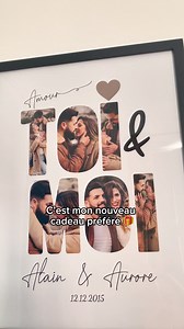 Vous cherchez un cadeau unique et original ? 🎁 Cette affiche personnalisée touchera en plein cœur votre partenaire 💘. Ajoutez simplement vos photos et prénoms, choisissez la taille et la couleur du cadre, et le tour est joué ! Livraison en 3-5 jours partout dans le monde, c'est le cadeau idéal pour un anniversaire, ou simplement pour lui rappeler votre amour ❣️ | Idées de cadeaux sentimentaux