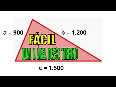 COMO CALCULAR A ÁREA DE UM TERRENO TRIANGULAR COM LADOS DIFERENTES EM M² E HECTÁRES