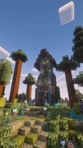 I built a warped brewing tower in Minecraft!