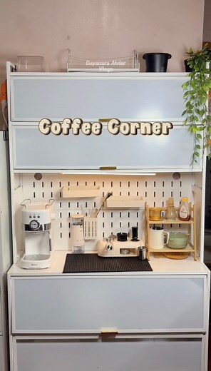 557K views · 3.9K reactions | Coffee Corner at Home ✨ Budget Espresso Machine: https://s.shopee.ph/2VjjDpVy7z White Cabinet: https://s.shopee.ph/7KoyyyuBow #coffeeathome #espresso #Simplus | Dayanara Alviar Vlogs | Facebook
