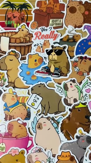 50 Pcs Cute Capybara Sticker Pack- Funny Chill Animal Aesthetic, Boba, Cozy Vibes, Meme-style Capybara Stickers for Laptop and Water Bottles - Etsy Australia