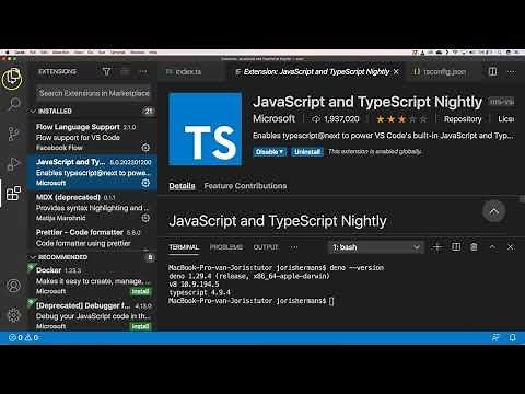 Typescript nightly in visual studio code