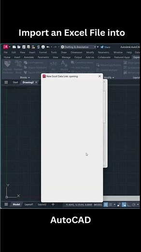 How to Import an Excel File into AutoCAD | Step-by-Step Guide #shorts