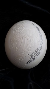 Ostrich Egg, Easter Egg, Egg Shell Carving, Relief Carving - Etsy