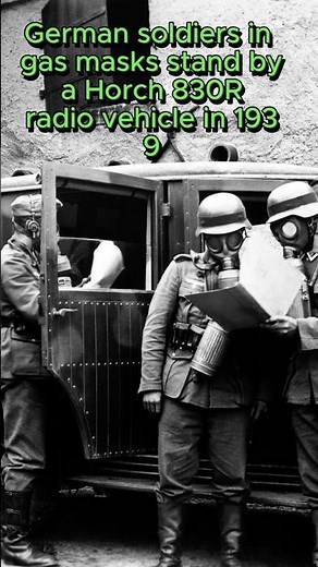 Colorized WW2 Footage: Rare 1939 German Soldiers with Gas Masks #ww2 #shorts #history