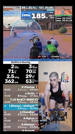 Zwift Cycling Workout Short 25.03.2026 zs #zwift #cycling #indoor #trainer #roadbike #mtb #cardio