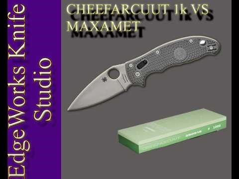 Cheefarcuut 1k Vitrified Diamond VS. Maxamet Steel | Spyderco Manix 2 Lightweight in Maxamet