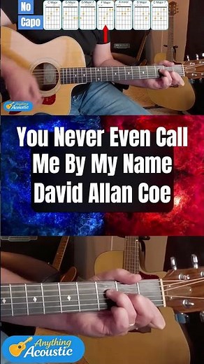 You Never Even Call Me By My Name - David Allan Coe | Full Acoustic Play-Along (PRACTICE TOOL)