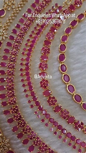 301K views · 5.7K reactions | Premium Ruby Stone Necklace Collections [Premium Ruby Stone Necklace, Pink stone Collections, Ruby Necklace , sufi Necklace] | Advaita - Handcrafted Jewellery | Facebook