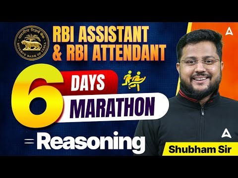 RBI Assistant & Attendant 2026 Reasoning | 6 Days Marathon | Day 1 Reasoning by Shubham Sir