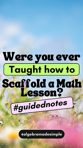 Stephanie Marrero | Teacher Tips on Instagram: "‼️POV: You were never actually taught how to scaffold a math lesson… So you’ve been lowkey winging it with blank notebooks and vibes. Let’s fix that. 🔥Inside Math Notes 101, I’ll walk you step-by-step through how to create guided notes that actually support student learning — and save your sanity. You’ll get: ✏️ Editable templates (Google Slides + PowerPoint) ✏️ Plug-and-play formatting tips ✏️ A bonus module on how to sell them on TpT! This isn’t