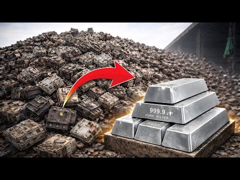 Unbelievable Method! 999.9% Pure Silver Extracted From 800Amp Waste Circuit Breakers