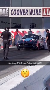 94 reactions | Super Cobra Jet 1800 breaks the @NHRA record for a full bodied EV-Drag car in Pomona with a blazing pass of 7.759 at 180.14mph! 勞 ⚡️  @cervantes_281 #Ford #Mustang #Fordperformance #Ford #FriendsOfFord | Stewart Webb | Facebook