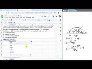 Normal Distribution Word Problems - GOOGLE SHEETS