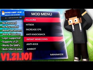 The *BEST* Hacked Mod Menu Client for MCPE 1.21.101+