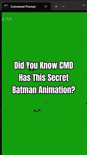 Secret Batman Animation in CMD–Try This! #shorts #shortsfeed #cmd #animation #tutorial #funny