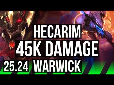 HECARIM vs WARWICK (JGL) | 5k gold comeback, 45K damage | KR Master | 25.24