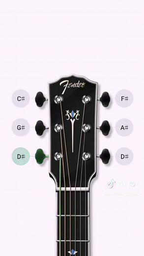 AFINADOR DE GUITARRA | AFINACIÓN MEDIO TONO ABAJO #afinador #mediotonoabajo #fender #guitarra #trend #viral