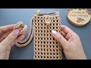 DIY Tutorial💖 How to crochet mobile phone bag 💖Crossbody bag
