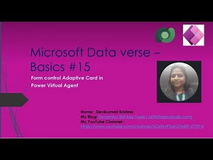 Adaptive card Forms in Power Virtual Agent