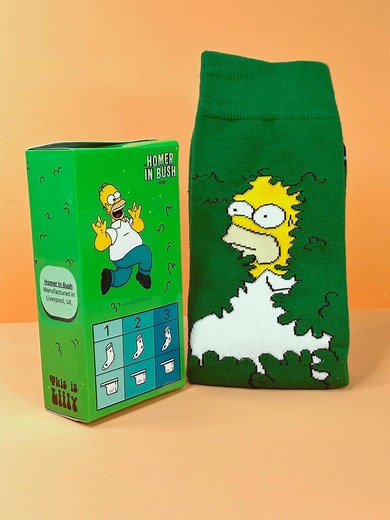Homer in Bush Socks Gift Set, Meme Socks, Handmade Box, Funny Cartoon Socks, Cosy Cotton, Simpsons Fan Gift, Limited Edition Thisisliily - Etsy UK
