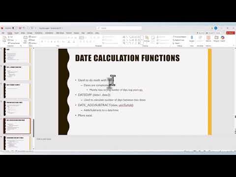 CIS135DB DateTime Functions