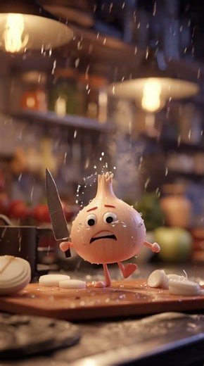Why Is This Onion Crying While Cooking? 🧅😭