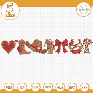 Valentine Country Cowboy Embroidery Designs, Western Cowboy Embroidery File, Country Music Shirt Idea, Valentine’s Day Design - Etsy