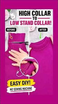 🔥 Turn Any Turtleneck Into a Crew Neck in 5 Minutes! #sewing #shortsfeed #diy