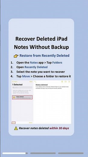 Recover Deleted iPad Notes Without Backup