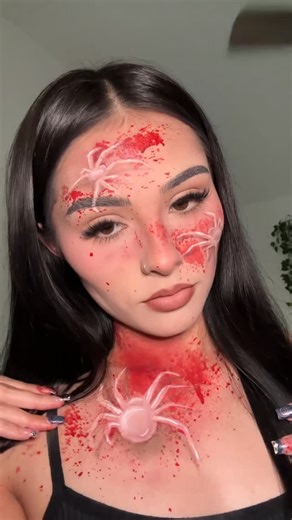 Britney does makeup 🎨 | 🕷️🩸 Inspo @meicrosoft 🤍 . . . #halloweenmakeup #spidermakeup #halloweenlook #creativemakeup #makeupartist #makeupreel #halloweenmua... | Instagram