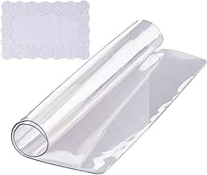 VEVOR Clear Table Cover Protector, 36"x36"/916 x 916 mm Table Cover, 1.5 mm Thick PVC Plastic Tablecloth, Waterproof Desktop Protector for Writing Desk, Coffee Table, Dining Room Table