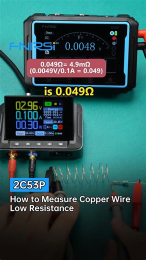 FNIRSI on Instagram: "Copper wire resistance is lower than you think. Most multimeters simply can’t measure milliohms accurately. Here’s a practical method using Ohm’s law — apply a stable current, measure voltage, and get the real value. If you work with electronics, wiring, or repairs, this saves a lot of guesswork. Save this for your next test 🔧 #fnirsi #lowresistance #ohmslaw #copperwire #electronics #electronicrepair"