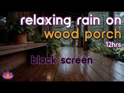[Black Screen] Rain on Abandoned Shelter Roof - No Thunder | Rain on Wood Roof | Rain for Sleeping