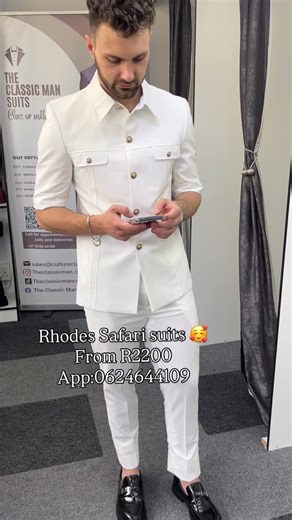 Starting off the week with Rhodes Safari Suits🤍 | The Classic Man Suits