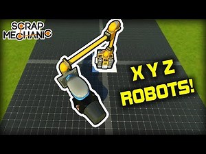Modular Programmable 4 Axis Robotic Arm Systems! (Scrap Mechanic Gameplay)