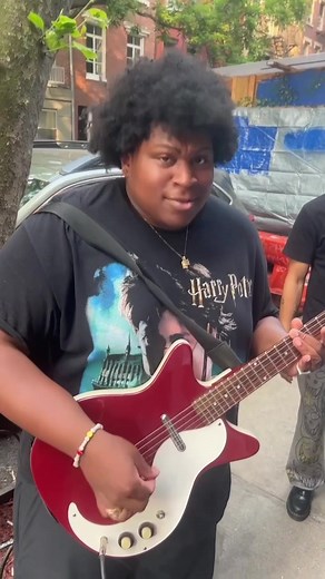 Funky Riff Guitarist Jamming Session