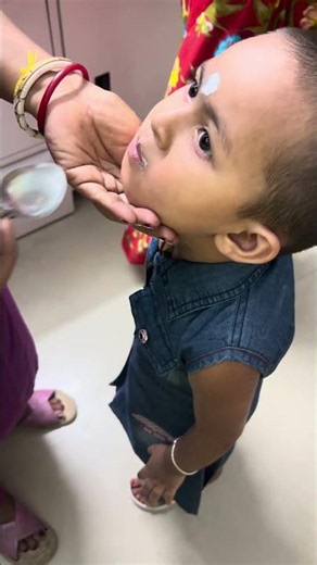 Given Albendazole tablet to a 5 years child #health #baby #vaccinator