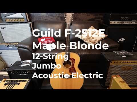 Guild F-2512E Maple Blonde Jumbo 12-String | Huge Shimmering Acoustic Tone