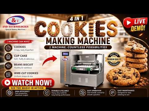 4 in 1 Cookies Making Machine | Automatic Bakery Machine for High Production & Profit