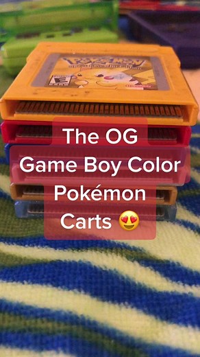 The Original Game Boy Color Pokémon Cartridges 😍😍😍 #gameboycolor #pokemon #gameboypokemon #retro #gameboycolorpokemon #pokemontiktok #gameboyadvance