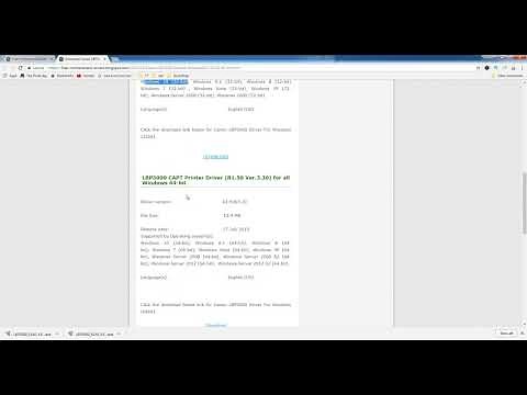 How to Download & install Canon LBP3000 Drivers for Windows 10