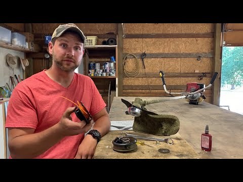 HOW TO Change a HONDA GX-31 Line Trimming Head to a Brush Cutting Blade || AUSTIN HOMESTEAD
