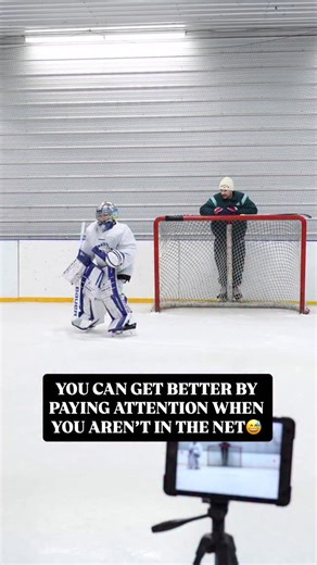 You can get better just by paying attention when your not in the net 😅#goalies #hockey #goaliecoach | Increase Performance Goaltender Development