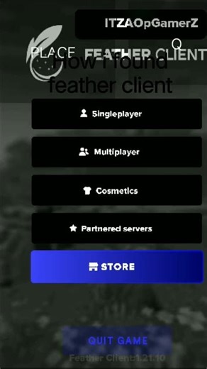 how i found feather client #minecraft #shortsvideo