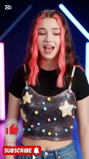 Teen Girl’s Stunning Transformation: From Outfit to Glittering Slime Dress! #spookygirl # #slimeart